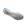 New Sandals Crystal Jelly Ladies Sandals Flat Bottom Mesh Slippers Mum Dancing Shoes PVC Girl Fisherman Shoes Women Beach Shoes. 