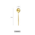 6Pcs Matte Stainless Steel Teaspoon For Dessert Ice Cream Stirring Coffee Small Spoons Kitchen Accessories Mini Gold Spoon Set. 