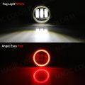 Angel Eye Fog Light For Ford Focus Fusion Fiesta Ranger C-Max Transit Tourneo EcoSport Edge Car DRL Fog Driving Lamp LED Lens. 