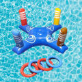 Inflatable Basketball Hoop Ring Toss Game Summer Swimming Water Sports Toys Outdoor Beach Party Pool Interactive Floating Toy. 