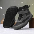 Boy Snow Boots Wide Toe Barefoot Shoes Kids Waterproof Fur Lined Warm Shoes for Girls Cold Weather Outdoor Winter Walking. 