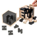 3D Wooden Puzzles IQ Toy 54pcs L/ 54pcs TH shape Cube Educational Toys for Puzzle Enthusiasts, Intellectual Game. 