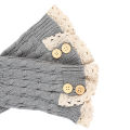 Japanese Style Loose Button Sock Covers Lace Trim Short New Knitted Fashion Short Boot Covers Cross-Border Woolen Leg Warmers. 