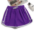 Women's Casual Running Shorts Summer Athletic Sport Shorts Drawstring Elastic Waist Contrast Trim Workout Hot Pants. 
