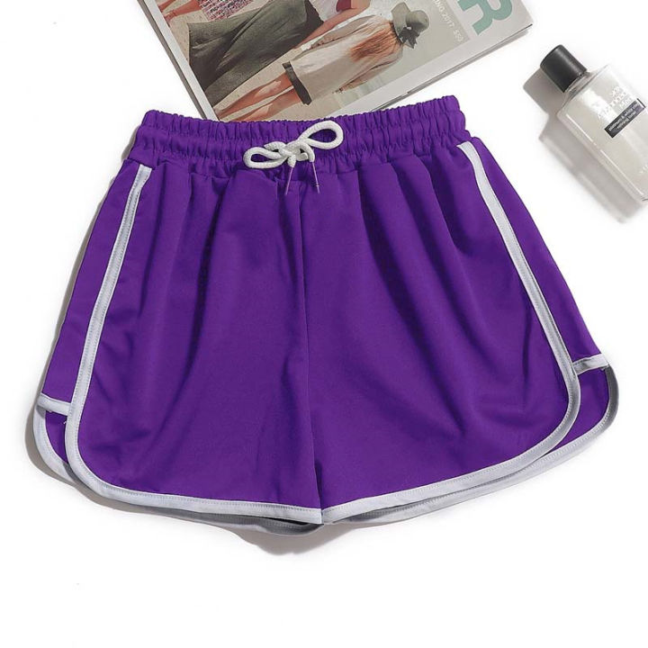 Women's%20Casual%20Running%20Shorts%20Summer%20Athletic%20Sport%20Shorts%20Drawstring%20Elastic%20Waist%20Contrast%20Trim%20Workout%20Hot%20Pants%20-%20Image%206