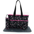 Disney Baby Minnie Mouse Diaper Bag 8 Pockets Black 4 Piece Accessory Set. 