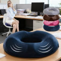 1 Piece Donut-Shaped Memory Foam Seat Cushion - Soft, Breathable, Design for Daily Sitting, Office, Home, Car Use. 