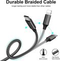 Multi Charging Cable 3 in 1 Nylon Braided Multiple USB Fast Charging Cable for Android, iOS and Type C Devices USB Port Connectors Compatible Smart Phones & Tablets (Black). 
