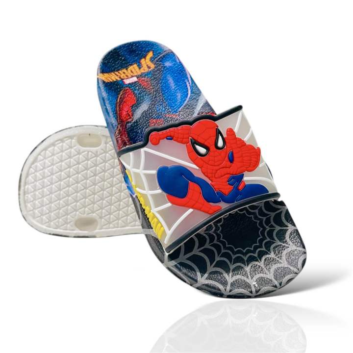 Slides Slipper for Child’s Boys New Model Slippers Shoes Graffiti Open Toe Low Platform Flip Flops Outdoor Flat Beach Slides Sandals