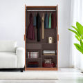santoshi Plywood Engineered Wood Two Door Almirah Wardrobe with Inner Locker Drawer, Modern Engineered Wood Almari. 
