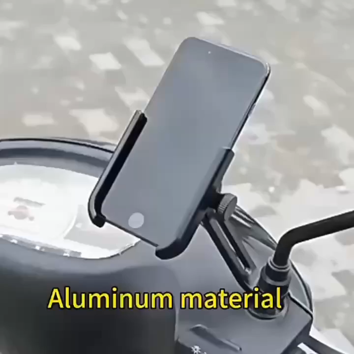 Universal Handlebar Phone Holder – Aluminum Alloy Mount for Bicycle & Motorcycle