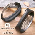 Garlic Press 304 stainless steel garlic press, hand press, no mess, easy to clean (black), ready to ship from Thailand!!!. 