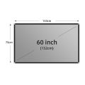 LEJIADA Projector Screen 60-133 Inch Metal Grey Anti-Light 16:9 Portable Black Border With Holes Home Outdoor Projection Screen. 