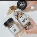 Jars Labels Stickers |Masala stickers 1.5 inch size/Full White color Label with Black Text | Easily Peelable and Applicable (pack of 35) by KYCHEN PLUS. 