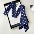 1pc Fashion Ribbon Polka Dot Scarf Printed Thin Scarf Headband Korean Style Neckerchief Long Scarves Wedding.