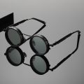 ND9 Anti-UV Sunglasses Round Retro Adjustable Dimming Sunglasses with Glasse Case 9 Level Dimming Fishing Sunglasses Driving.