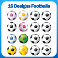 500Pcs/Roll Colorful Footballs Soccers Sport Stickers 2.5cm/1.0'' 16 Designs Decals Diy Adorn  for Various Packaging. 