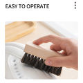Useful Wood Handle Shoe Brush Polish Brush Plastic Hair Soft Pig Hair Brush Sneaker Shoe Cleaning Brush Laundry Brush. 
