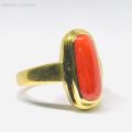 Natural Red Coral Ring ( Rokto Probal ) 6-8 rotti / Italian Stone. 