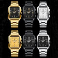 BINBOND B4143 Top Luxury Big Dial Men Watches Square Quartz Stainless Steel Waterproof Sport Automatic Date Business Men Watches. 