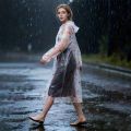EVA Fashion Leopard Print Rain Poncho- Lightweight, Packable, Windproof, All-Season Thickened Full-Body Raincoat Hooded.