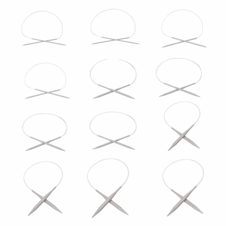 Aluminum Circular Knitting Needles 40cm/15.75" 2mm/2.5mm/3mm/3.5mm/4mm/4.5mm/5mm/5.5mm/6mm/6.5mm/7mm/8mm