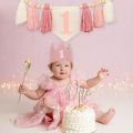 1st Birthday High Chair Banner Boho Wall Decor Party Decoration for Girl Baby Shower First Birthday Gift. 