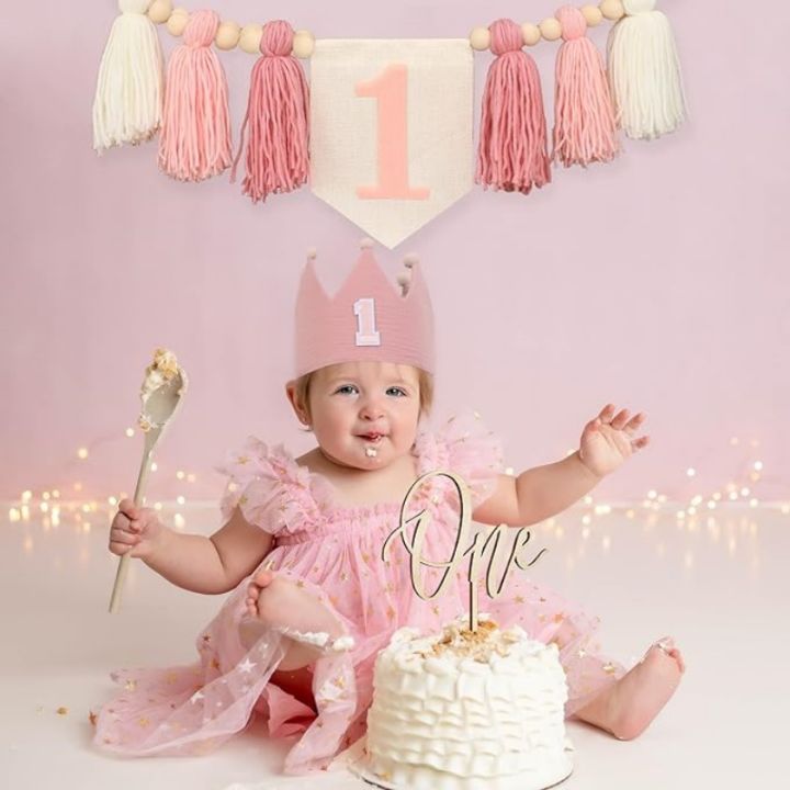 1st%20Birthday%20High%20Chair%20Banner%20Boho%20Wall%20Decor%20Party%20Decoration%20for%20Girl%20Baby%20Shower%20First%20Birthday%20Gift%20-%20Image%204