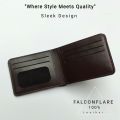 Premium Leather Bifold Wallet | Genuine Chocolate Brown | FalconFlare. 