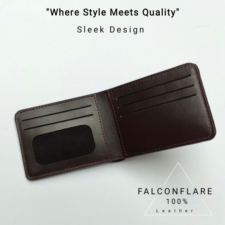 Premium Leather Bifold Wallet | Genuine Chocolate Brown | FalconFlare