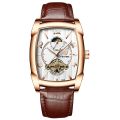 Tevise T802B Men Watch Moon Phase Tourbillon Rectangle. 