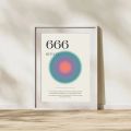 Number 666 777 Energy Spiritual Zen Art Poster Vintage Aura Angel Canvas Painting Wall Prints Picture for Living Room Home Decor. 