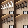 5PCS Wall Hooks No Drilling Double Hook Hanger Robe Hook Black White Towel Hook Key Holder Multifunctional Clothes Coat Hook.
