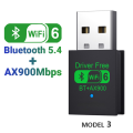Mini AX900 Wifi 6 BT5.4 Adapter USB Network Card 2.4G/5GHz Dual Band Signal Reception Dongle For Laptop Driver Free Win 7/10/11.