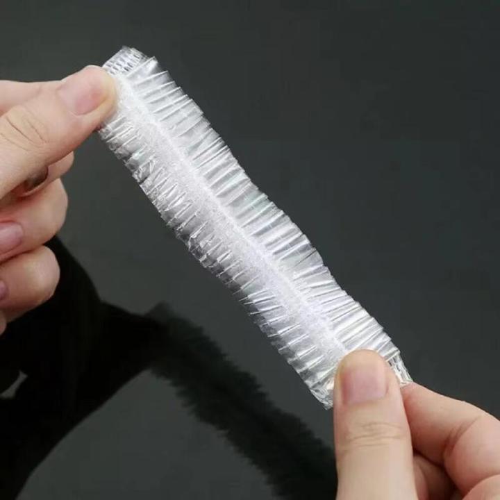 5-100Pcs%20Disposable%20Shower%20Cap,%20Elastic%20Thickened%20Plastic%2042cm%20Waterproof%20Design,%20For%20Home%20Salon%20Spa%20Shower%20Bath%20Use%20-%20Image%203