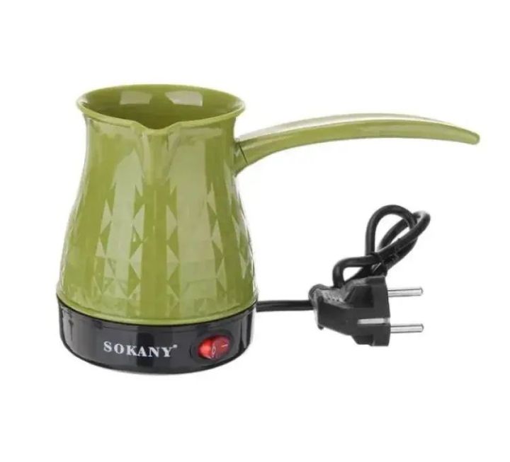Coffee Pot Automatic Turkish Coffee Maker Machine Cordless Electric Coffee Maker For Office Home Café Portable Travel Kettle For Easy Coffee Making Maker Pot Cafe Machine (Green)