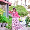 2 piece Stylish maxi with saperate belt + denim jacket. 