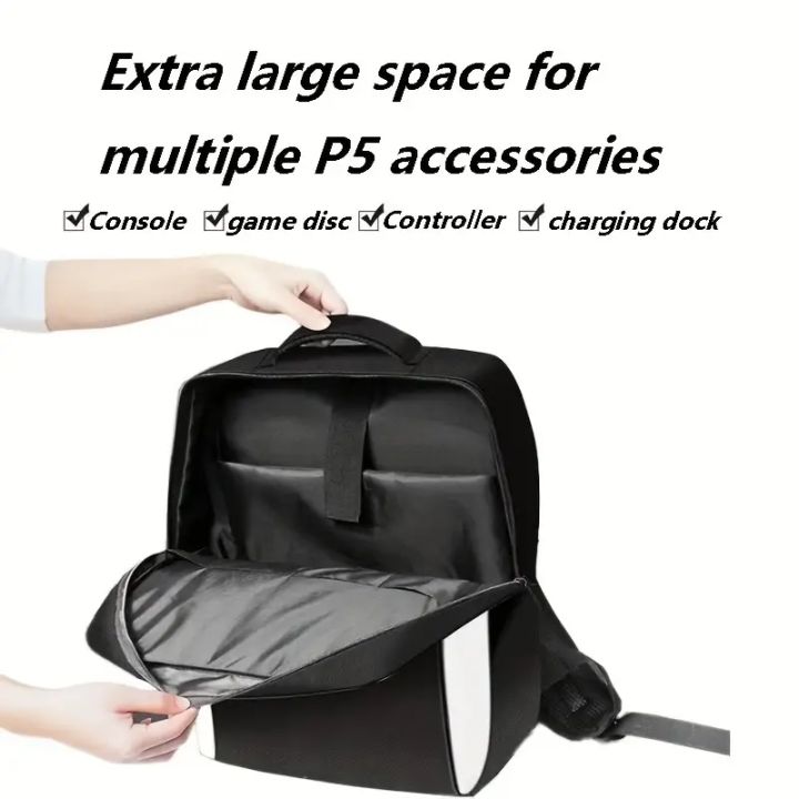Console%20Backpack%20For%20PS5,%20Large%20Capacity%20Travel%20Carrying%20Case,%20PSS%20SLIM%20Storage%20Bag%20Controllers,%20Headset,%20Game%20Discs%20Accessories%20-%20Image%203