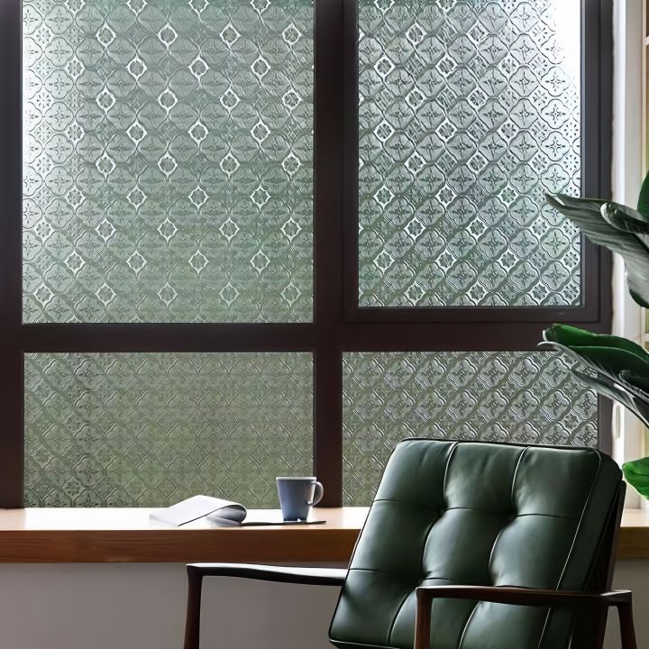 Glass Sticker Translucent Chinese Retro Glass Sticker Translucent Opaque Window Anti-Leakage Anti ...