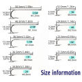 50PCS #16-3/0 Aberdeen Long Shank Fish Hook Sabiki Rig Streamer Fly Hook Saltwater Freshwater Bait Hook.
