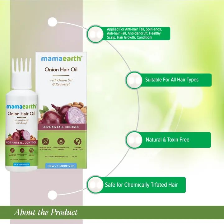Mamaearth%20Onion%20Oil%20for%20Hair%20Regrowth%20&%20Hair%20Fall%20Control%20Hair%20Oil%20(150%20ml)%20-%20Image%202