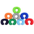 1pc Inflatable C-shaped Pillow Travel Neck Pillow Portable Round Pillow Cushion. 