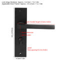 Space Aluminum Bedroom Door Lock Home Security Bedroom Handle Lock with Keys Screw Black Security Door Handle Lock. 