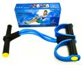 Leg Exerciser Elastic Training 4-Tubes Pull Rope Sit-up Training Foot Pedal Resistance Band Stretch Trainer Home Fitness Equipment Sculpture Abdomen Waist Arm Leg Tummy Traine. 