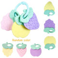 Baby Fruit Style Soft  Rattle Teether Toy Kid Newborn Chews Food Grade Silicone Teethers Infant Training Bed Toy Chew Toys. 