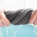 1Pcs Winter Warm Toilet Seat Cover Closestool Mat Washable O-shape Pad Bathroom Accessories Knitting Pure Color Soft Bidet Cover.