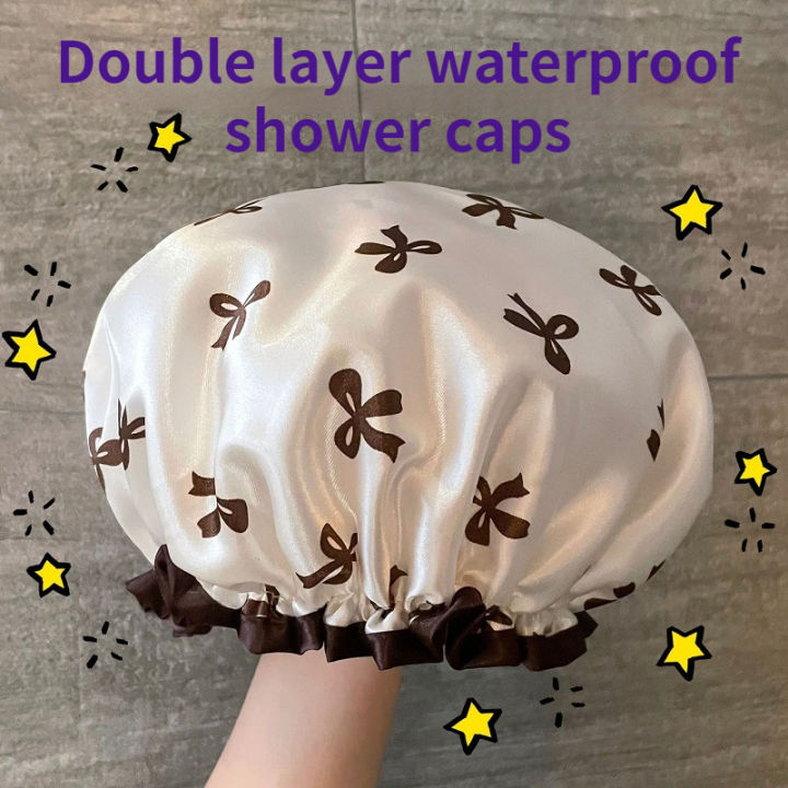 1pc%20Double%20Layer%20Shower%20Caps,%20Printed%20Bonnet,%20Waterproof%20Bath%20Caps%20Reusable%20Shower%20Caps%20Hair%20Hat%20For%20Women%20Ladies%20Spa%20Salon%20-%20Image%205