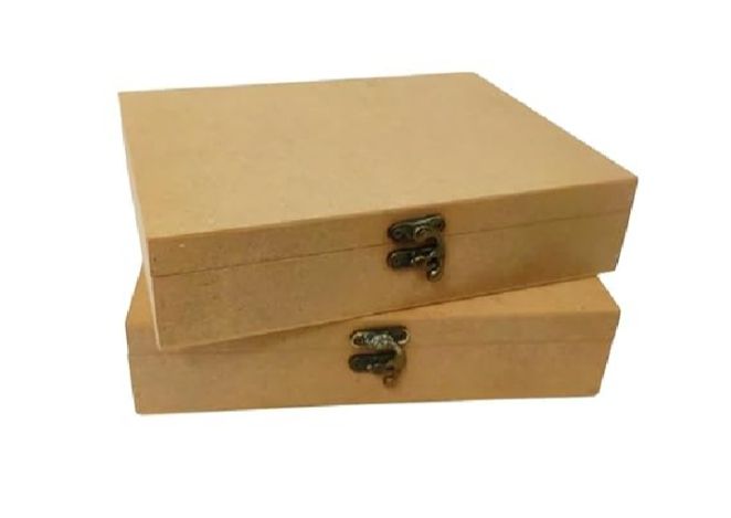 Plain DIY MDF Box for Craft | Unfinished MDF Box Plain for Decoupage | MDF Box for Art and Craft | 14x10 12x9 10x7 inch 6mm Thickness