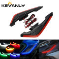 1 Pair Motorcycle Front Side Wing LED Light Kit Aerodynamic Wing Lights Universal Spoiler Lamp Motorcycle Decorative Accessories. 