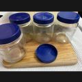 400ml 4 pis Glass jar container glassware food jar container food jar storage masala jar container. 